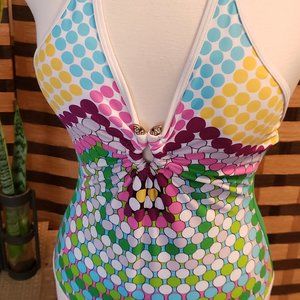 MOD Swim HALTER Sexy BLING Retro short wai…